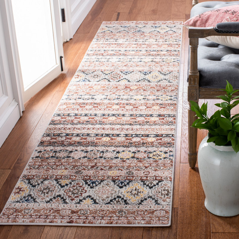 Tapis à motif géométrique Khris Performance, Tapis de couloir 2 pi 2 po x 9 pi