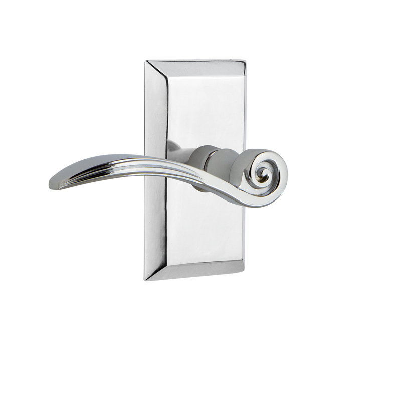 Passage Studio Plate (couloir et garde-robe) avec levier Swan, Gauche, 2-3/8 po, Chrome brillant