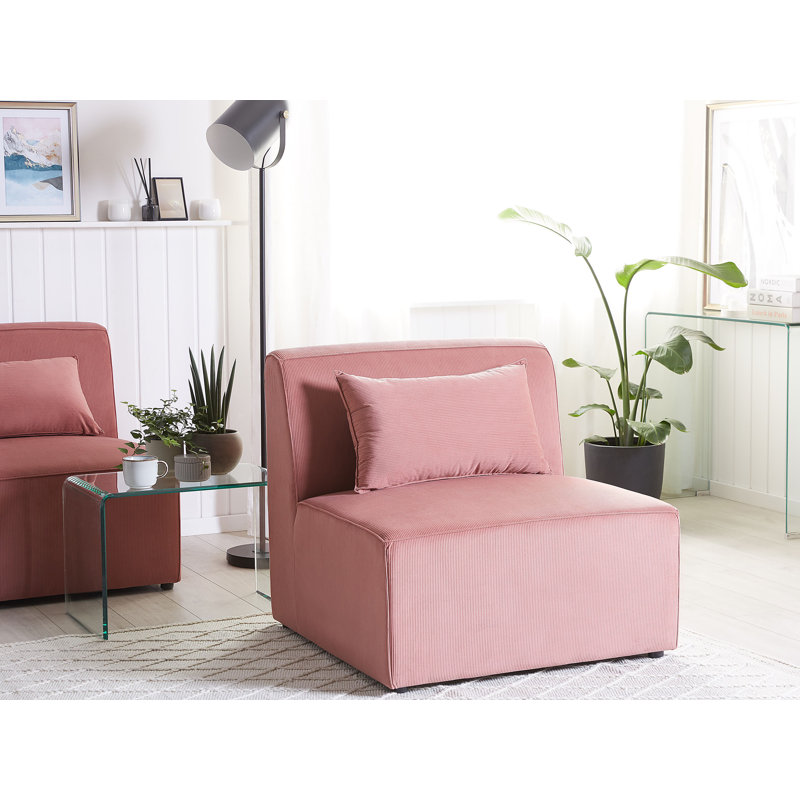 Basinger Upholstered Slipper Chair, Pink