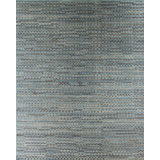 Geometric Hand-Knotted Wool Blue Area Rug