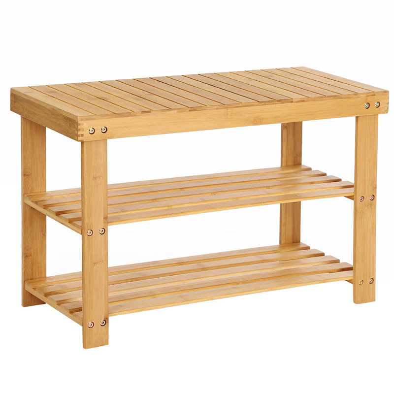 Mercidieu Bamboo Bench, Light Brown