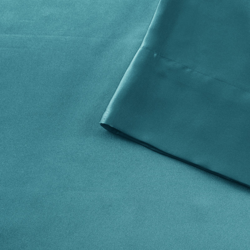Teal Satin Standard/Queen Pillowcases Set of 2