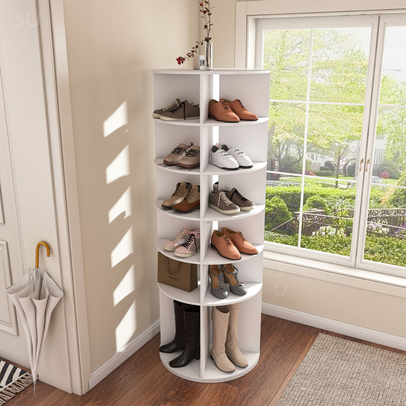7-tier 24 Pair 360° Rotating Shoe Rack