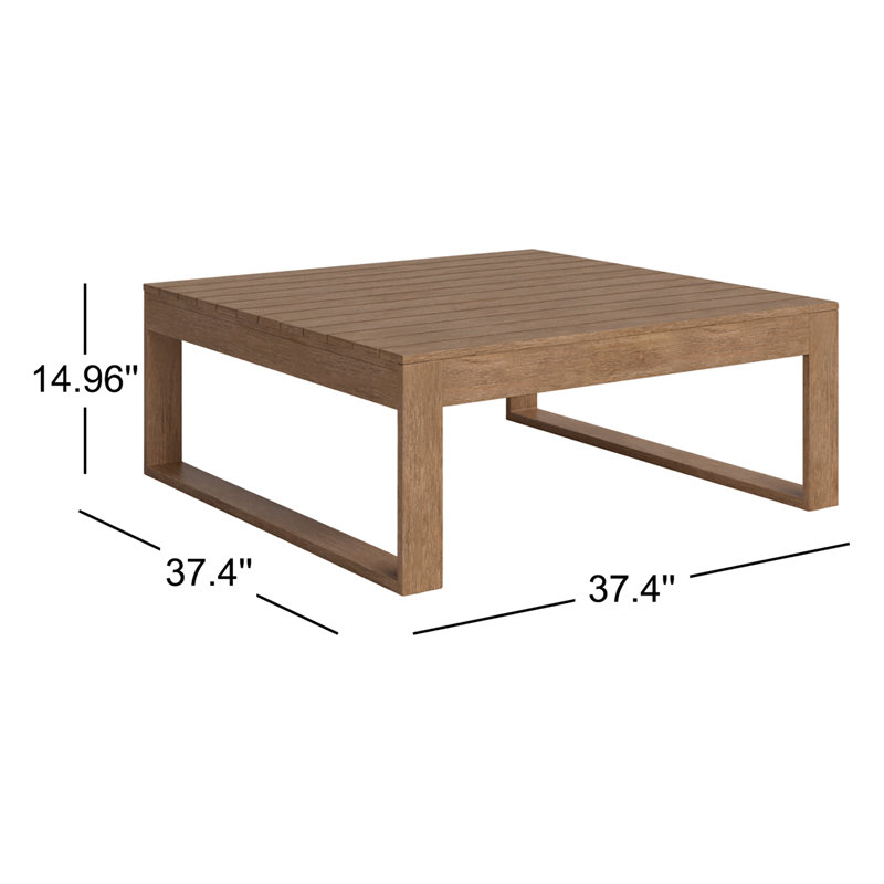 Table basse en bois massif 37,4 po Cove