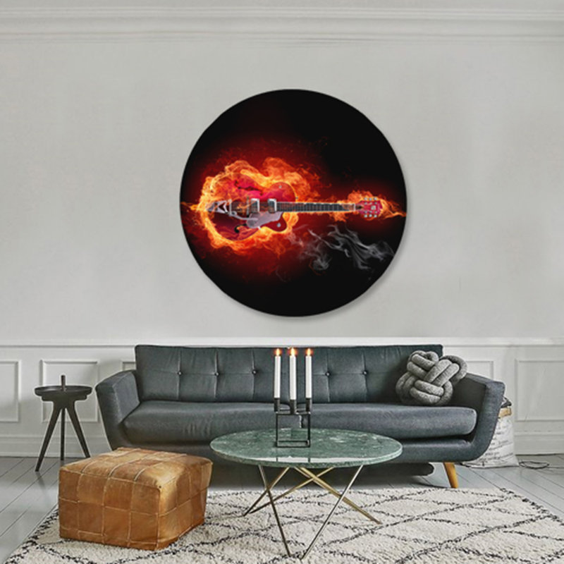 "Flamme flamboyante", impression sur acrylique, H 36 po x l 36 po x P 2,5 po