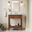 Meuble-lavabo simple 30 po avec plateau en céramique Modway Zaire-94387479-94387480