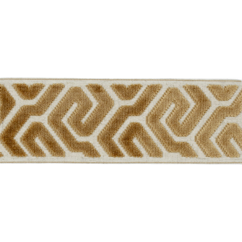 Tissu large en velours, Terre cuite