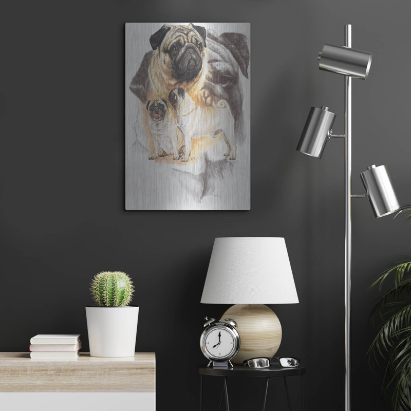 «Pug And Ghost» par Barbara Keith, H 24 po x l 16 po