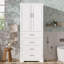Armoire de salle de bain autoportante 72,2 po de hauteur avec tablette réglable-1139932568