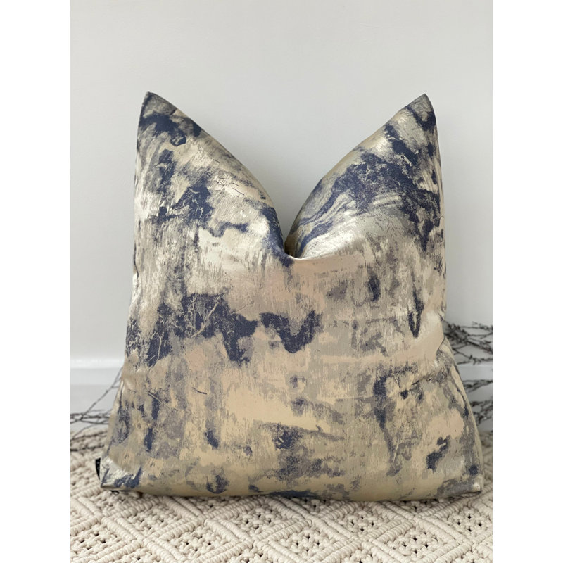 Abstract Square Cushion Cover, Navy