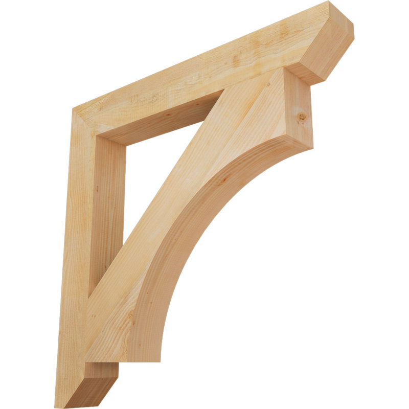 H 6 po x P 6 po Support en bois / corbeau, Sapin de Douglas, H 44 po x l 6 po x P 44 po