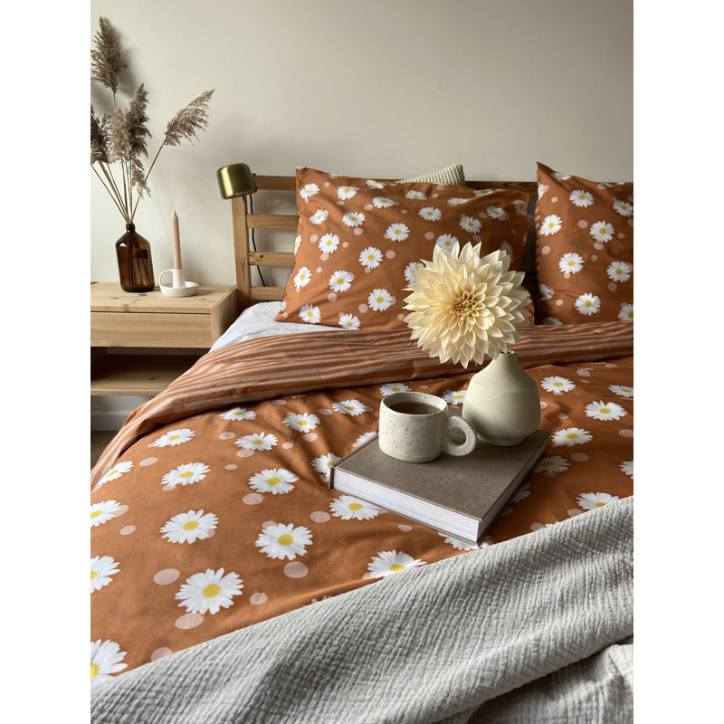 Oopsie Floral Duvet Cover Set with Pillowcases, 135 x 200cm Duvet Cover + 1 Pillowcase