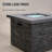 32” Black Square Slate Fireplace