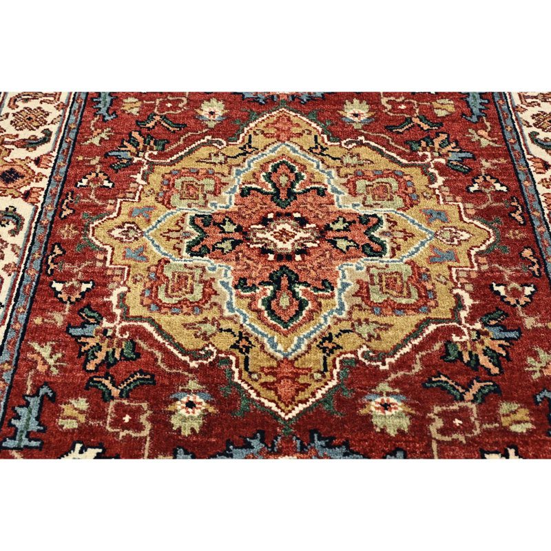 Hand Knotted Wool Oriental Area Rug, Runner 2'6" x 14'