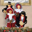 Caroling Hen Dog Family 4 Piece Set