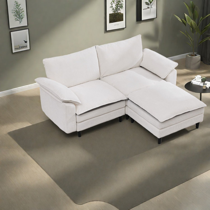 Canapé modulaire profond en chenille 70,87 po