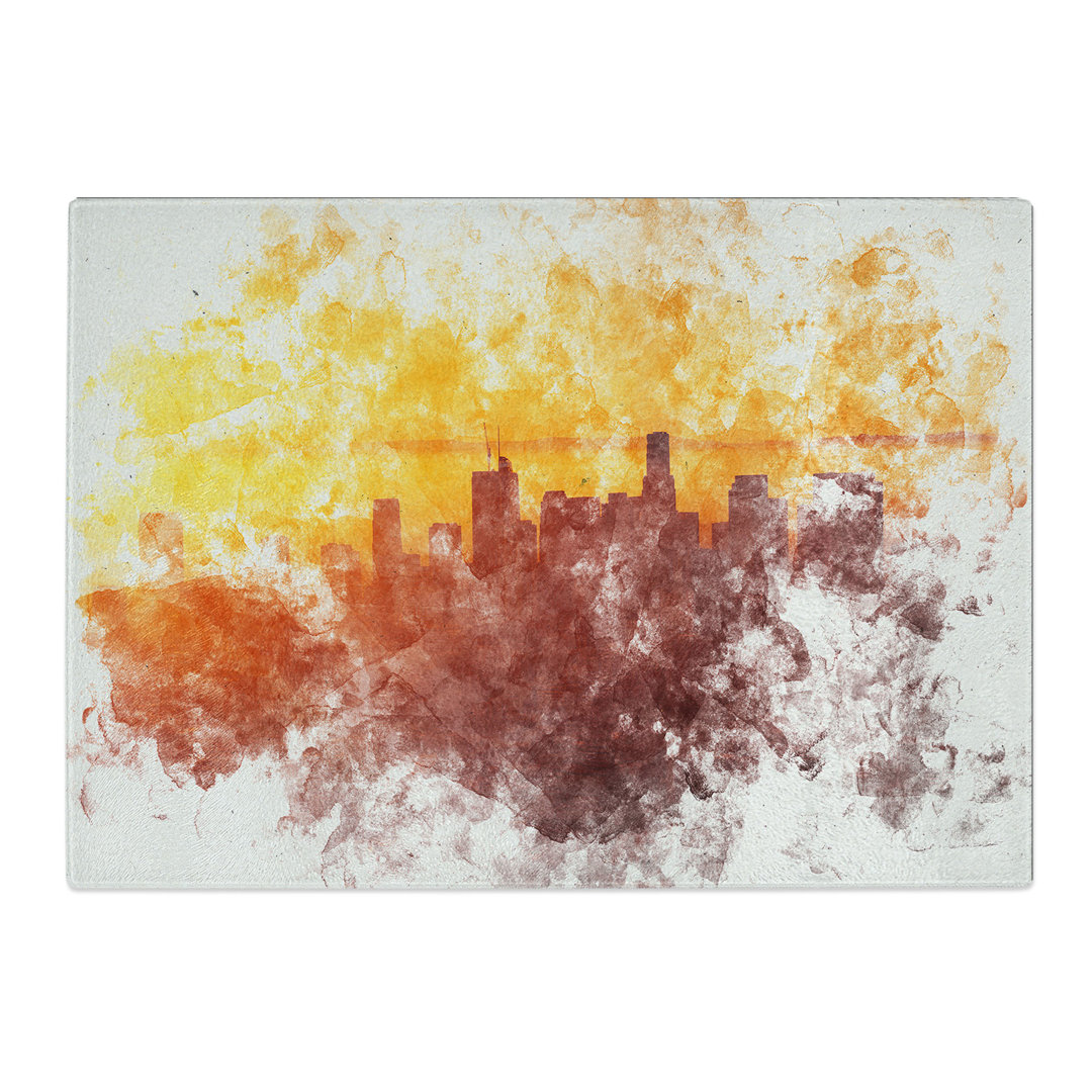 Tempered Glass Downtown Los Angeles at Sunset Chopping Board