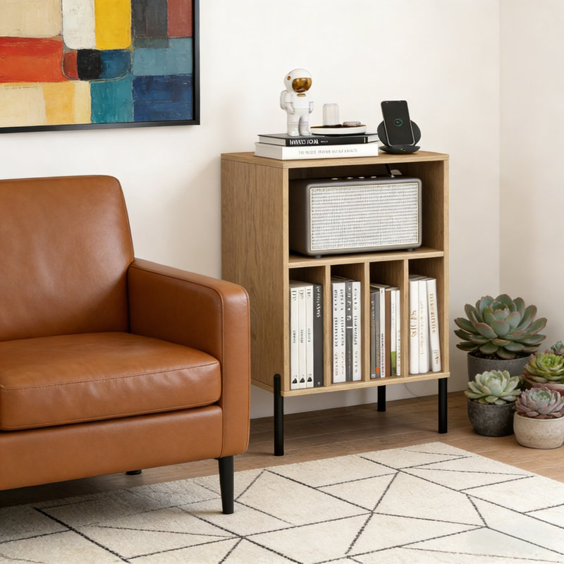 78cm H Media Shelves, Natural