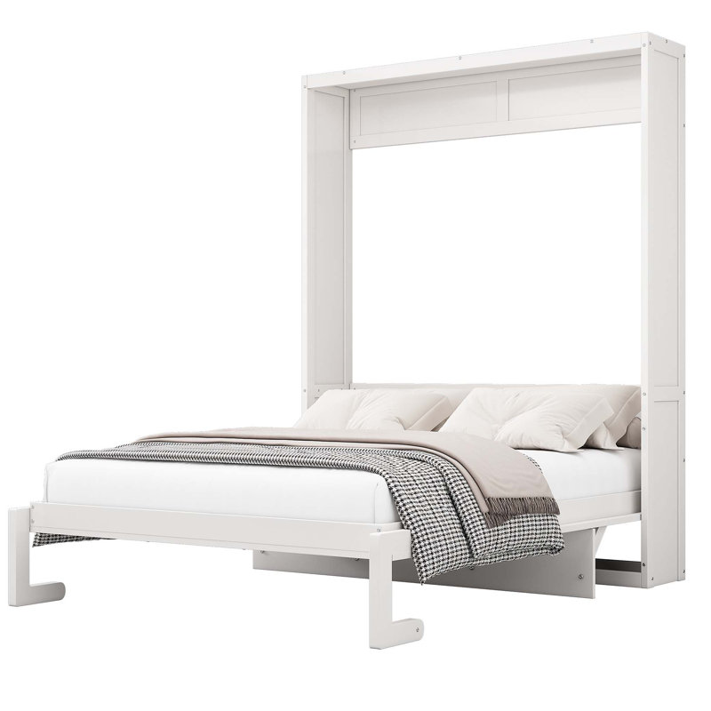Lit escamotable polyvalent avec armoires latérales et bureau pour la maison et le bureau, maximisant l'espace et la fonctionnalité