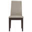 Chaise rembourrée taupe et espresso (ensemble de 2)