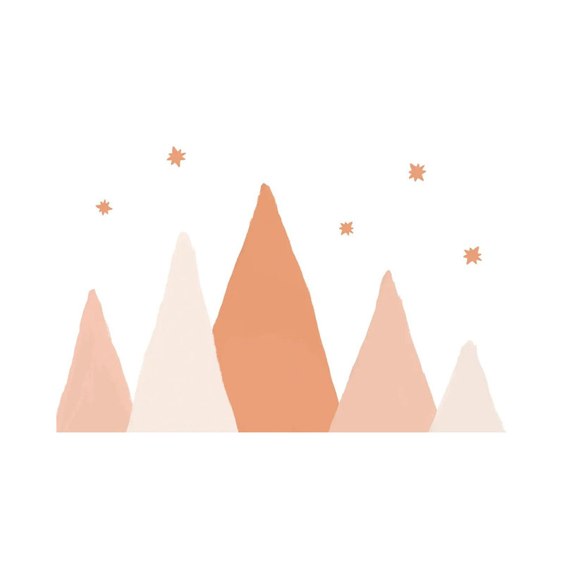 Blush Mountains - Wrapped Canvas Print, 101.6 cm H x 66.04 cm W x 1.91 cm D