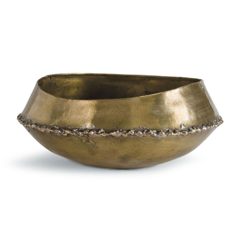 Small Brass Decorative Bowl with Textured Design
