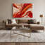 «Lyrical Abstraction 2», art mural sur toile rouge-1698557629