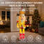 Décoration de Noël extérieure de 1,5 m (5 pi) : Casse-Noisette en pain d'épices pliable avec lumières DEL blanc chaud.