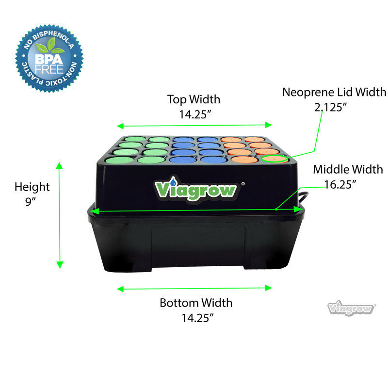 Viagrow 24-Site Black Aeroponic Clone Machine
