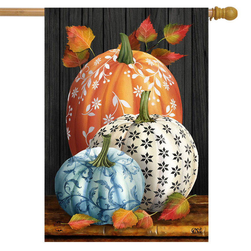 Élégant drapeau de maison de citrouilles