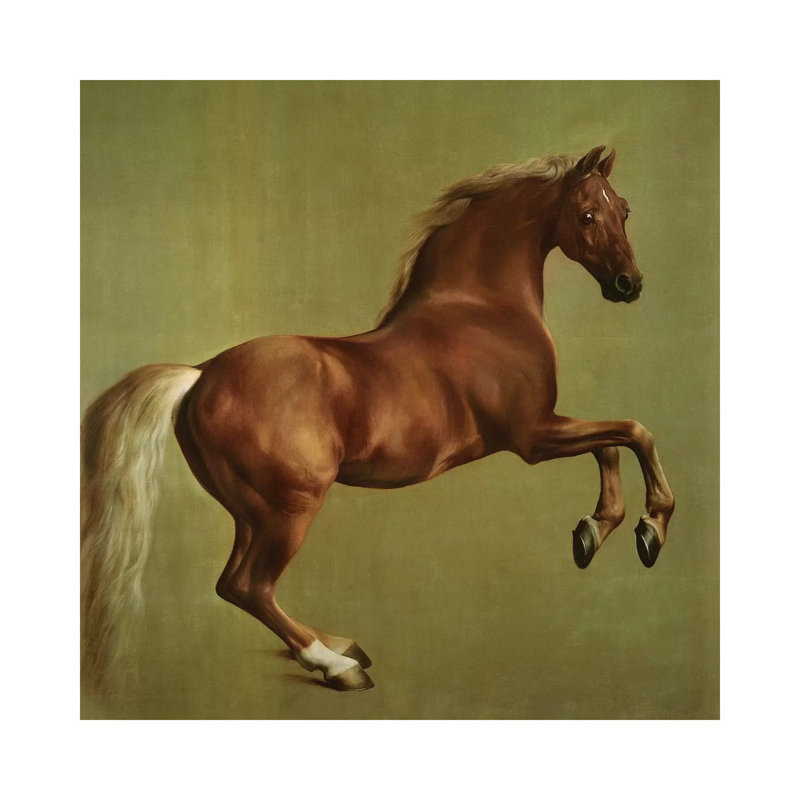 Whistlejacket, 1762 par George Stubbs, reproduction d'art sur toile tendue, H 12 po x l 12 po x P 0,75 po