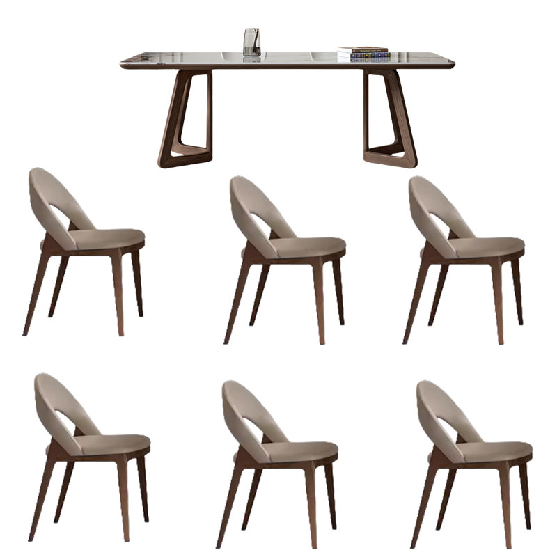 Ensemble de table de salle à manger moderne et luxueux, H 29,52 po x L 55,11 po x l 31,49 po