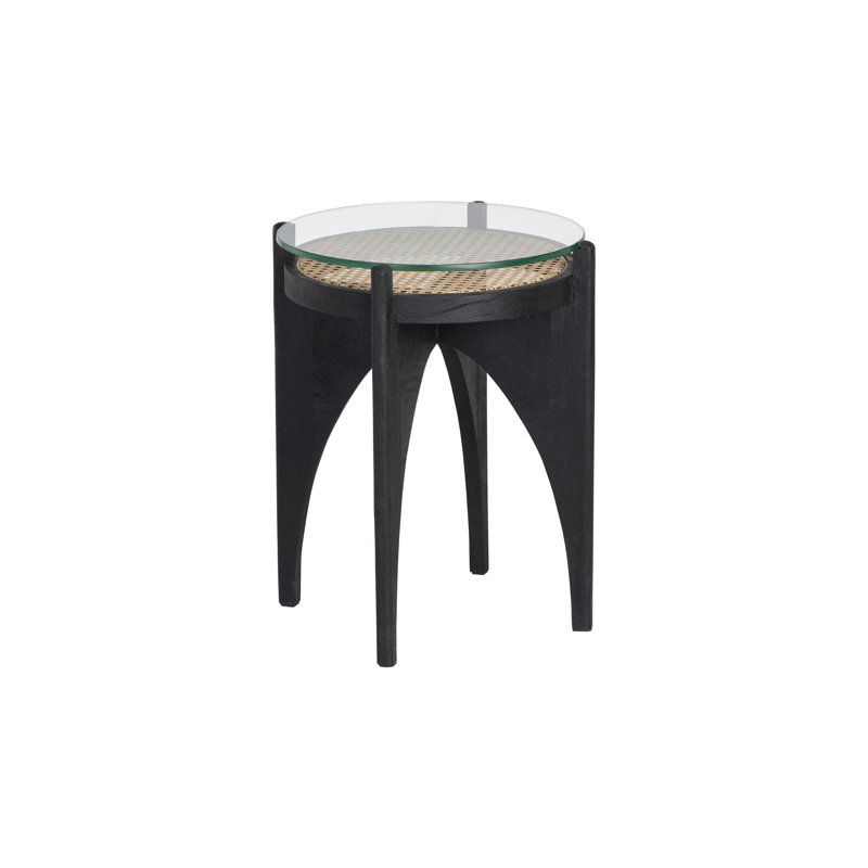 Patil Glass Top End Table