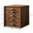 Black Walnut Wooden Desk Organizer with 5 Drawers,Desktop Storage for Office Supplies,Jewelry,Cosmetics -590478273