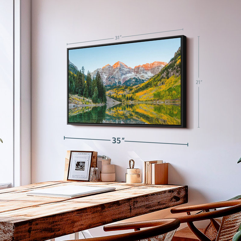 Impression sur toile Maroon Bell In Autumn, H 21 po x l 31 po