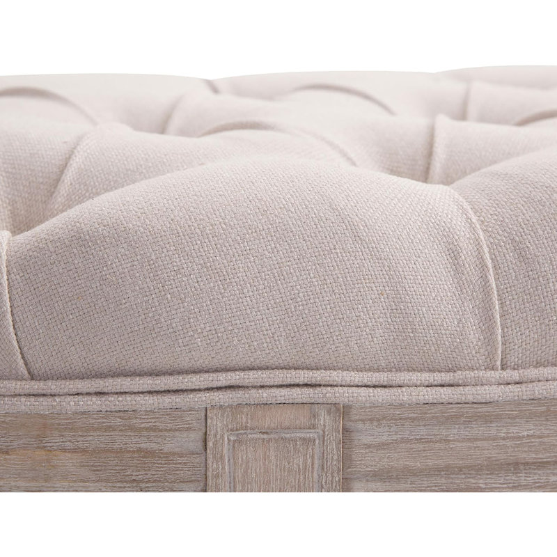 Banc rembourré en lin