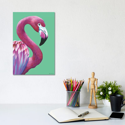 Pretty Flamingo by Kirstin Wood - Painting on Canvas