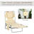 Outsunny Folding Beach Lounge Chair With Face Hole And Arm Slots-1970127478