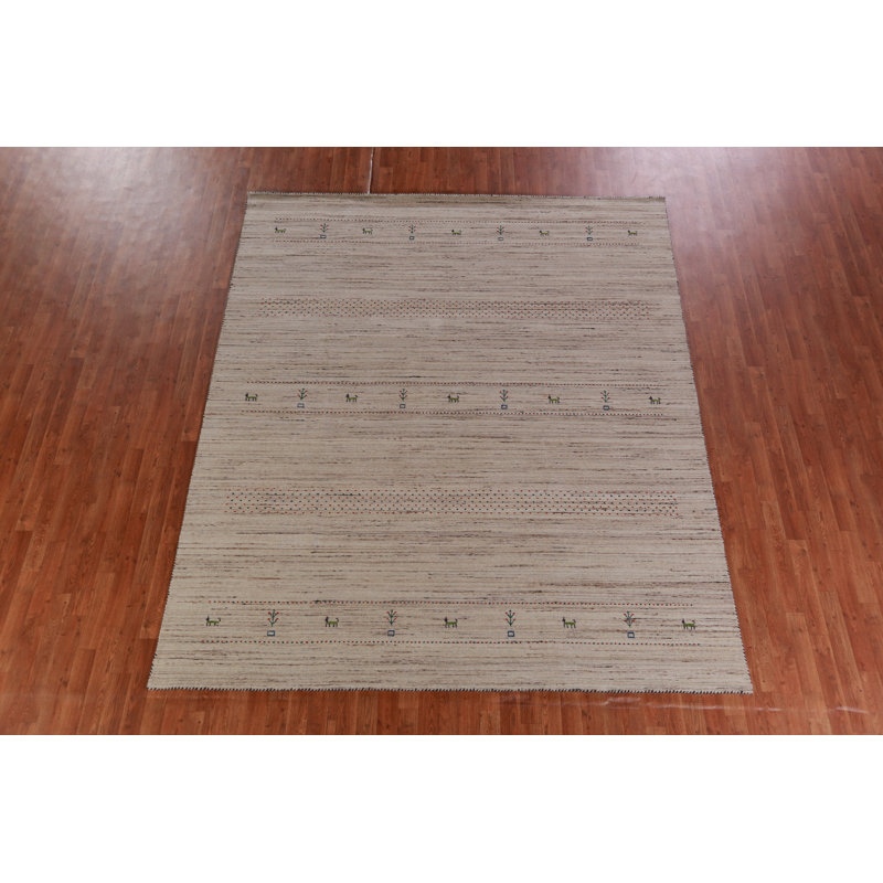 Tapis indien fait à la main de style Gabbeh 8 x 10
