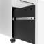 Classeur mobile à 3 tiroirs avec serrure, chariot de rangement roulant entièrement en acier avec conception anti-basculement, armoire de bureau / maison entièrement assemblée en blanc