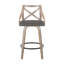 Tabouret de comptoir à hauteur fixe de 26 po avec pieds en bois courbé et repose-pieds rond Dannie-132717559-132717561-90141464
