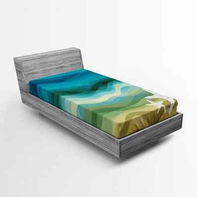 Drap-housse abstrait en microfibre
