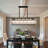40'' 6-Light Black Linear Chandelier with Water Ripple Textured Glass Panels – Industrial Pendant Lighting for Kitchen Island & Dining RoomIsland Living Room Rectangular Lighting-1738531152