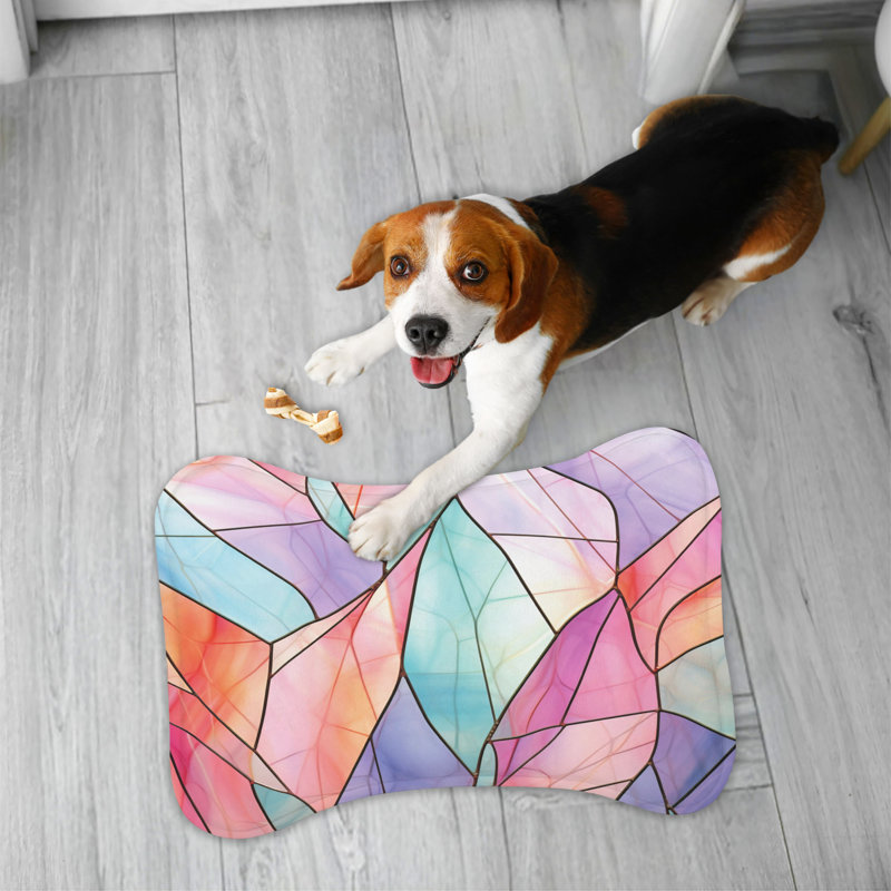Tapis à motif abstrait en mosaïque - 1 pièce, 18"
