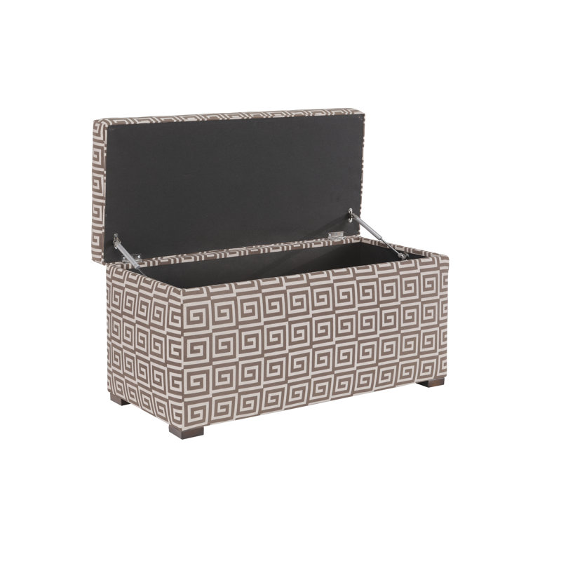 Caylum Manufactured Wood Accent Trunk, Taupe/Truffle