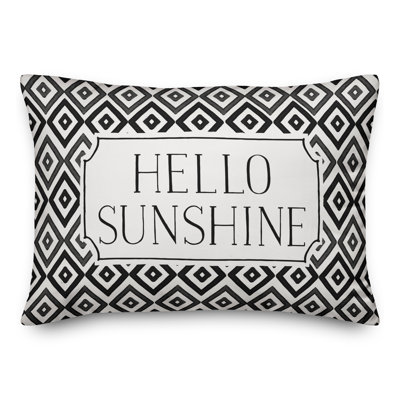 Housse de coussin rectangulaire d'extérieur Hello Sunshine
