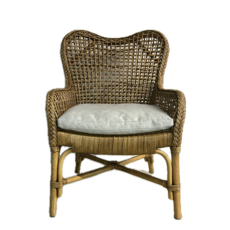 Sausalito Accent Chair, Havana, Denim Stripe; 0206-61