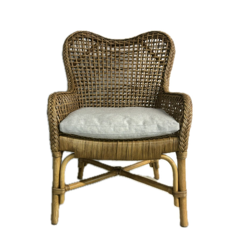 Sausalito Accent Chair, Denim Stripe; 0206-61, Havana