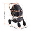 Poussette pour animal de compagnie, poussette pour chien à 4 roues pivotantes avec freins, capacité de poids de 66 lb, poussette pour chiot avec support amovible, panier de rangement et coussin pour animal de compagnie, pour petits et moyens chiens