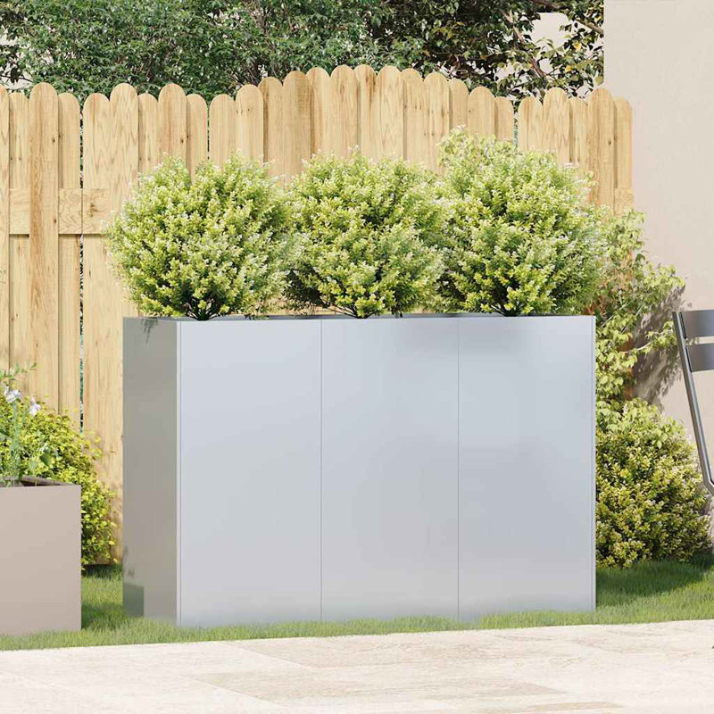 Metal Planter Box, 31.50" H x 47.24" W x 15.75" D, Gray